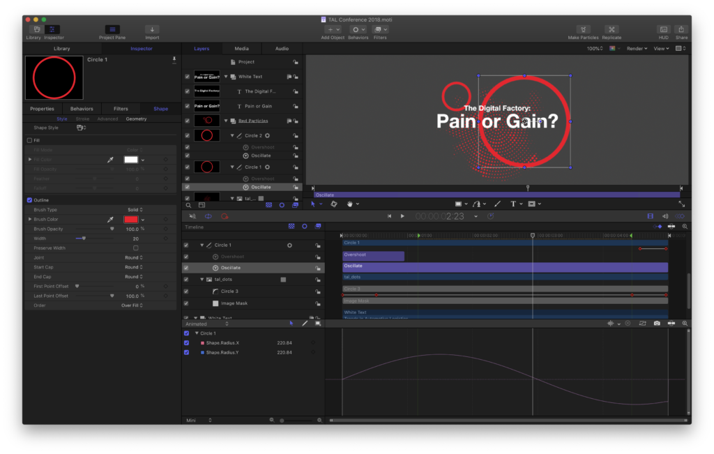 Final Cut Pro: Animace objektů a titulků v Motion - individuální